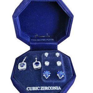 WOMEN'S Cubic Zirconia Necklace & Earrings Pack.